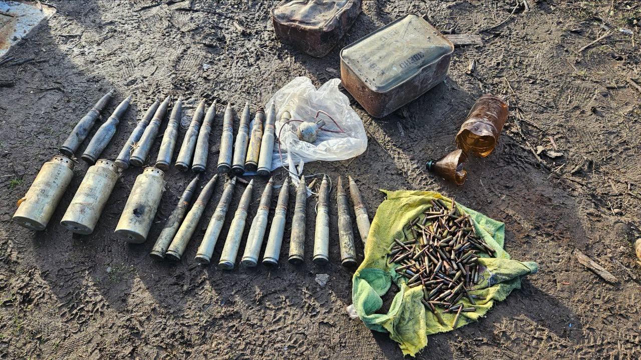 Свыше 200 патронов, более 20 снарядов, а также 12 кг пороха обнаружено у жителя Херсонской области