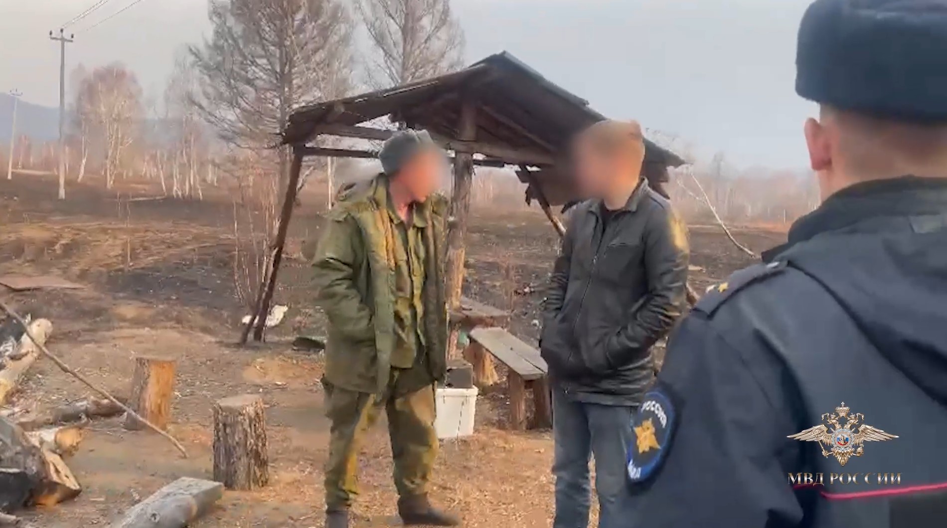 В Забайкалье полицейские установили предполагаемого виновника лесного пожара