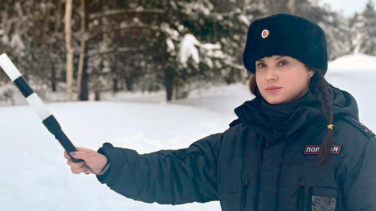 Хризантема в снежной степи