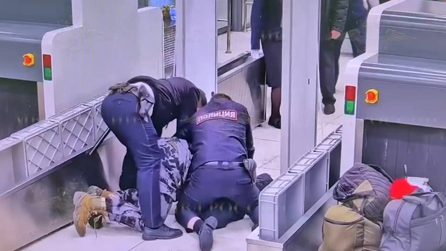 В аэропорту Минеральные Воды сотрудниками транспортной полиции задержан дебошир