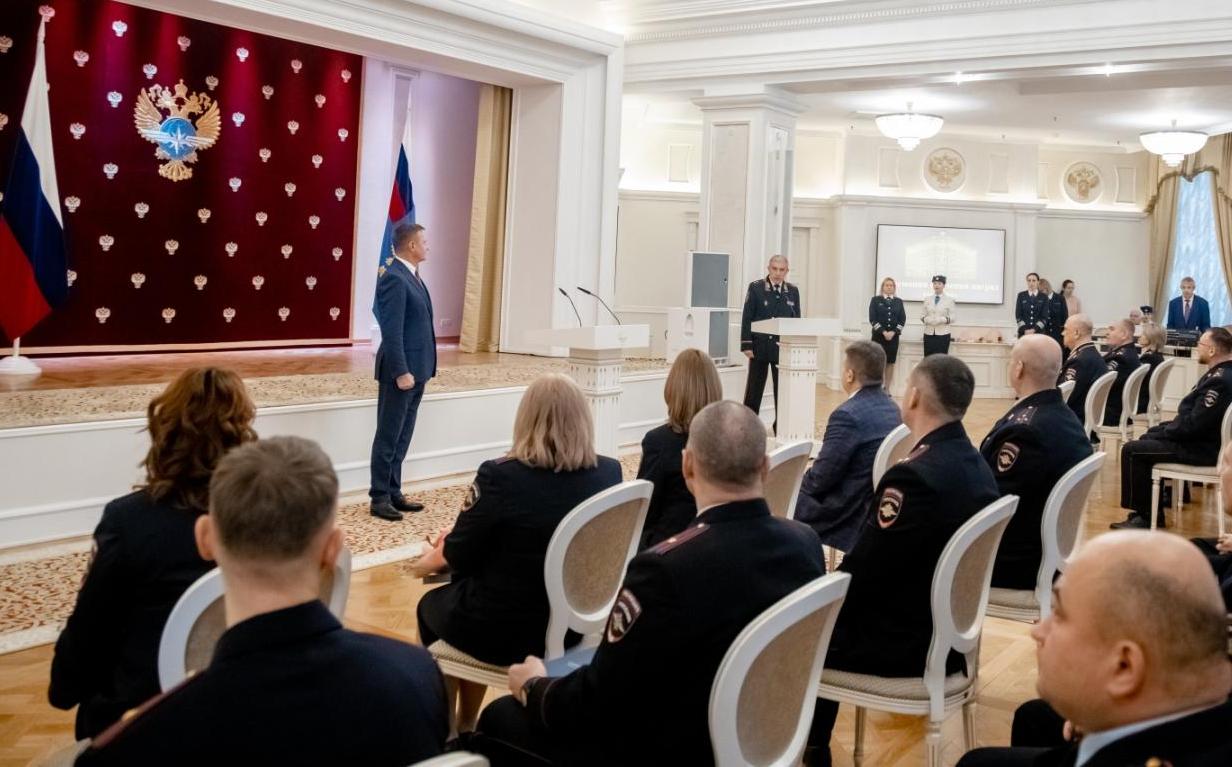 В Министерстве транспорта Российской Федерации состоялась церемония награждения сотрудников транспортной полиции