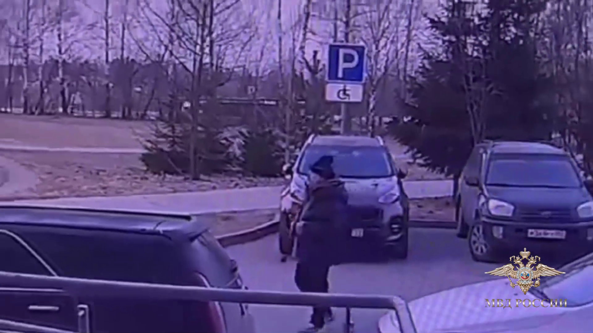 МВД России публикует видео задержания подозреваемого в покушении на убийство и незаконном хранении оружия