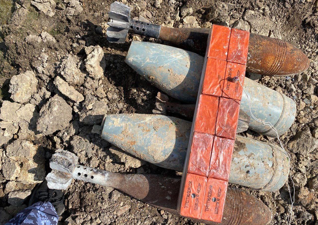 В Херсонской области полицейские уничтожили схрон с боеприпасами вблизи посёлка Чаплынка