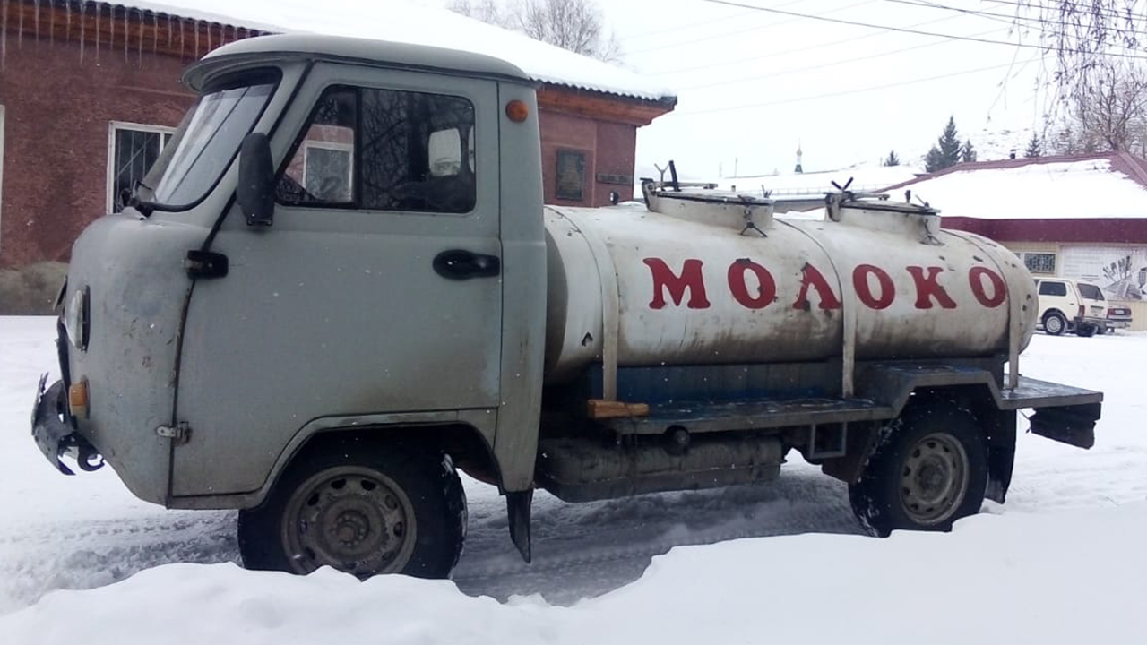 Жительница Алтайского края, угнавшая молоковоз, не справилась с управлением и въехала в кучу дров