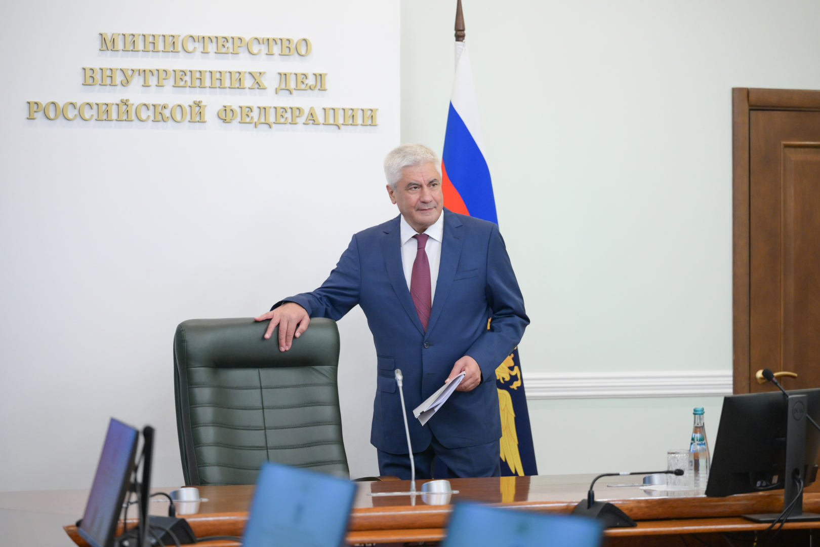 Владимир Колокольцев представил личному составу новых руководителей территориальных органов МВД России