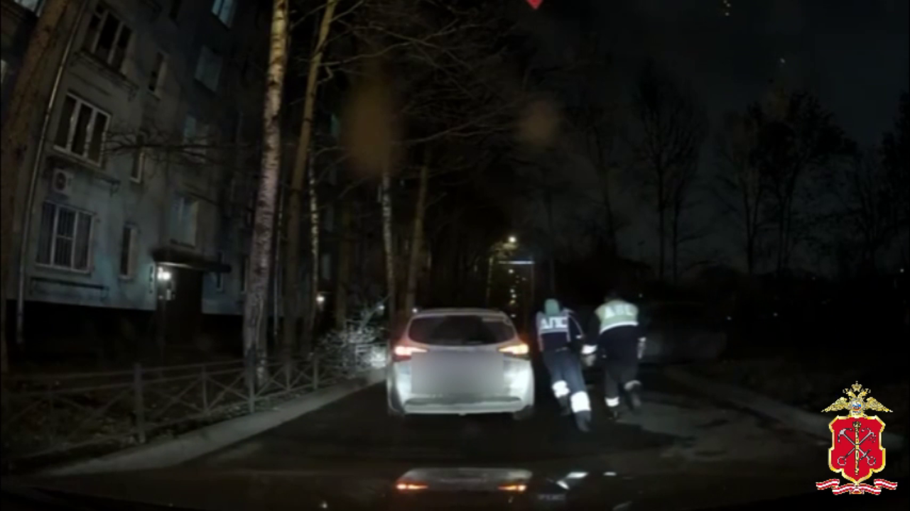Полицейские Санкт-Петербурга в ходе погони со стрельбой остановили иномарку с двумя школьниками
