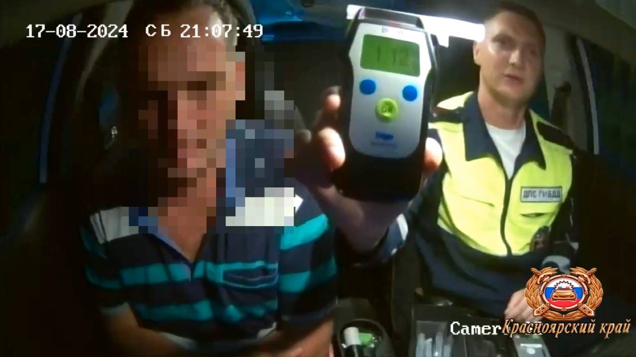 В Красноярском крае наряд ДПС задержал нетрезвого водителя иномарки, выпившего более 20 бутылок пива