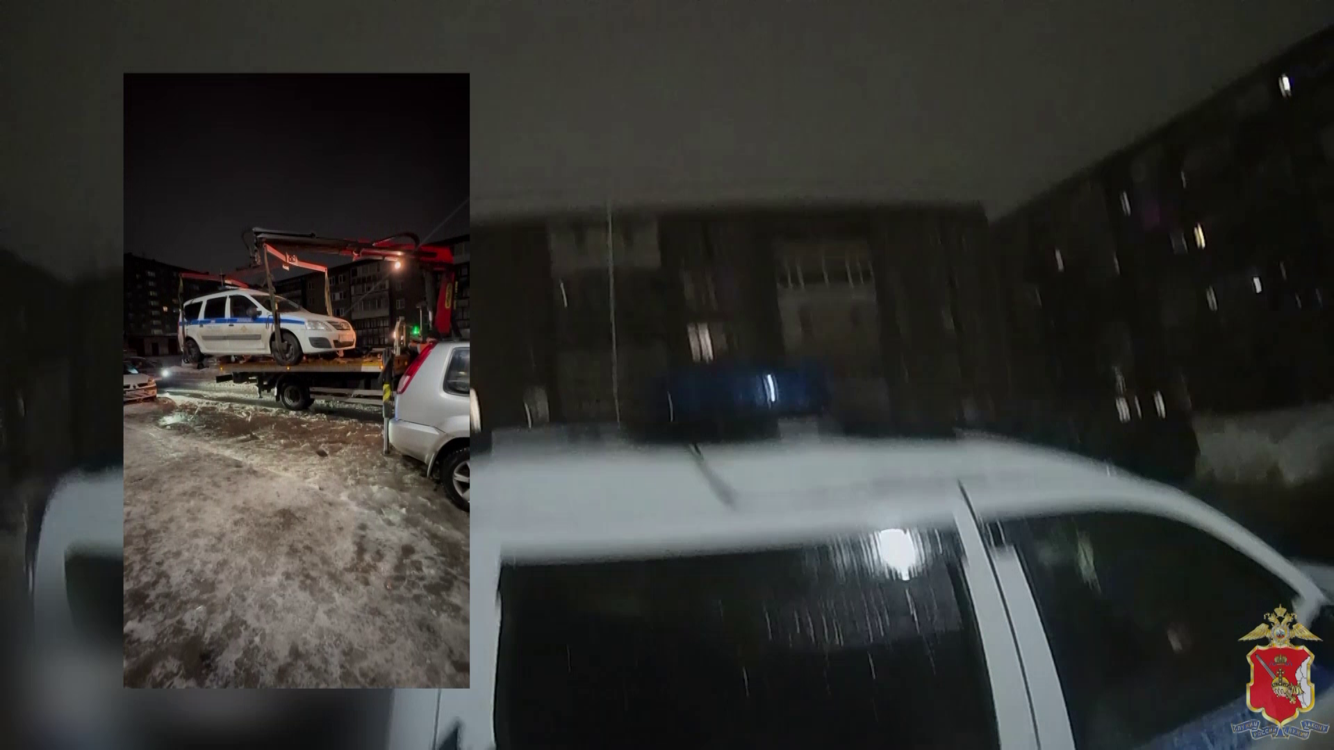 В Вологодской области сотрудники ППС задержали дебошира, повредившего колёса патрульной машины