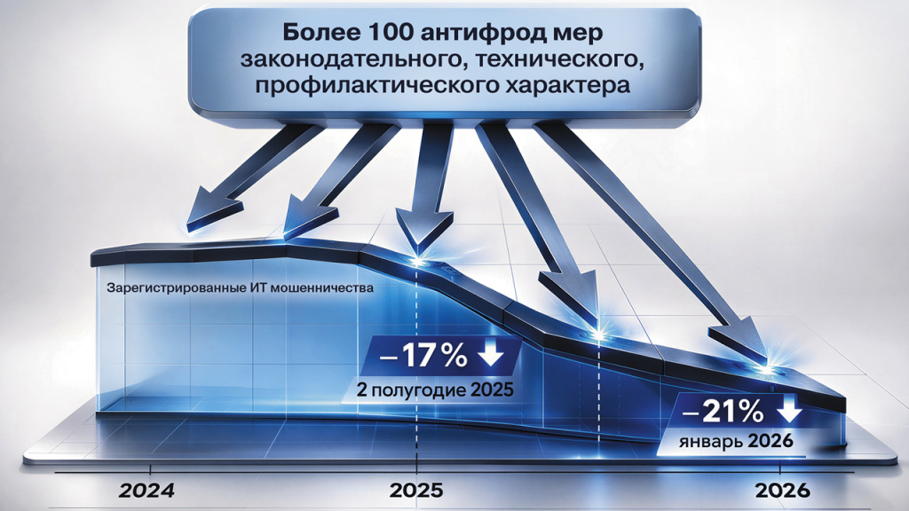 коллаж Андрея Шикина / статистика зарегистрированных ИТ мошенничеств