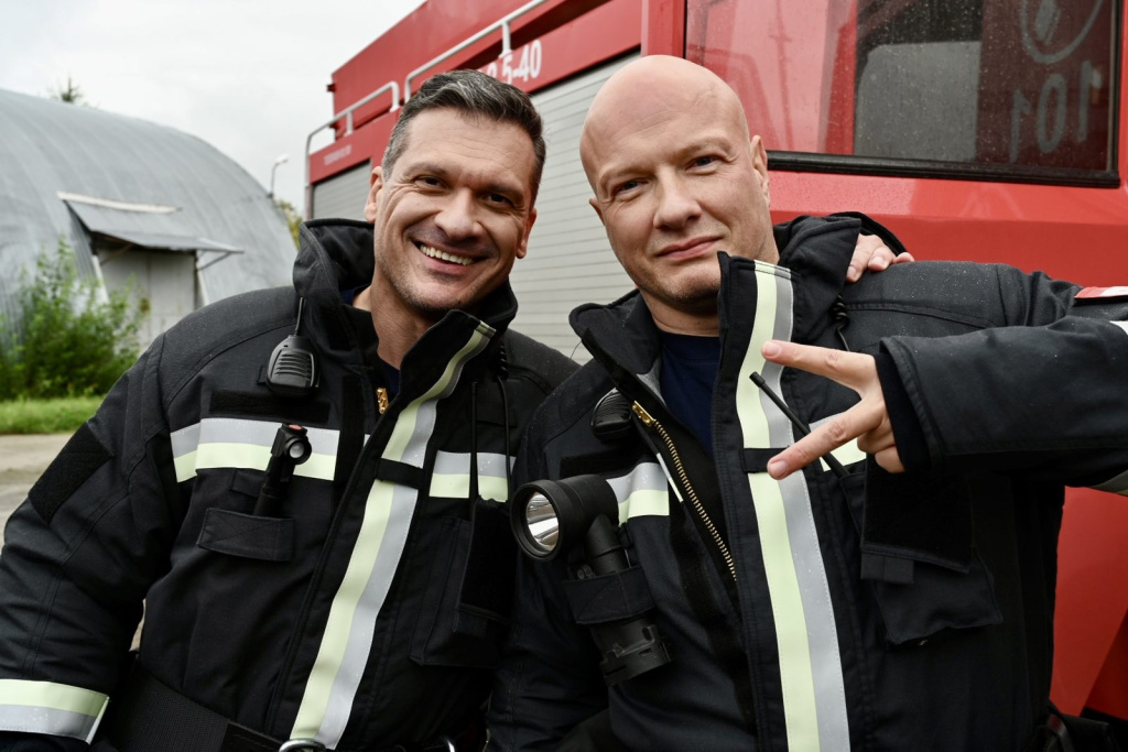 из архива Владимира Бутенко / На съёмках сериала "Огонь" с Никитой Панфиловы.