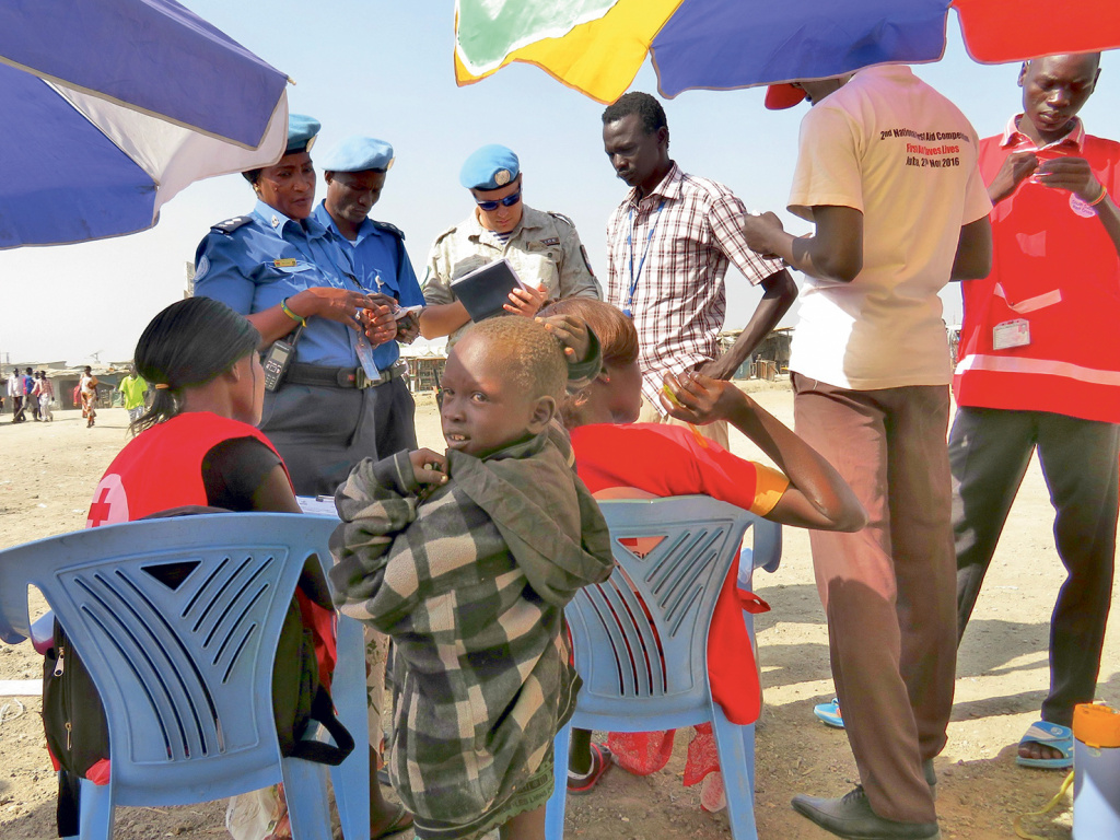 У пункта организации «Красный крест»