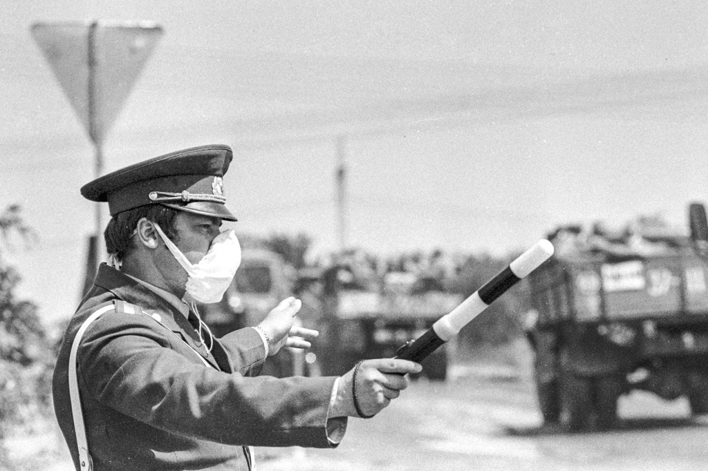 Сотрудник ГАИ в Чернобыле