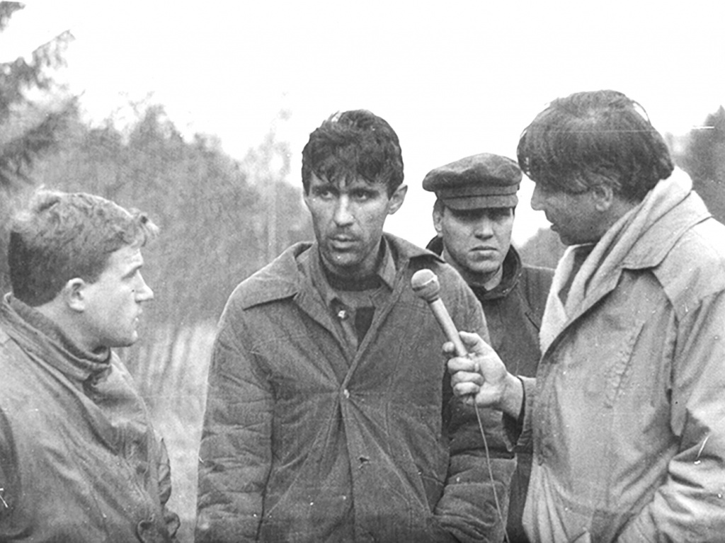 Маньяк Головкин на следственном эксперименте